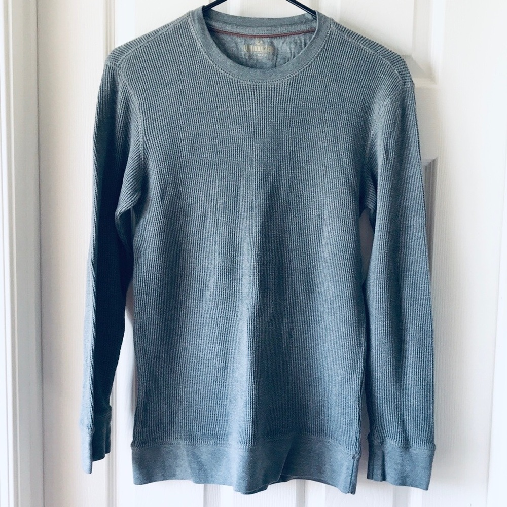 ☀️Men Gray Waffle Long Sleeves Top‼️FINAL PRICE‼️